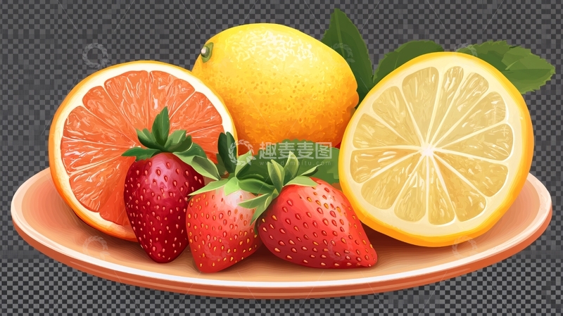 高清大图下载【趣麦麦图】夏日水果拼盘