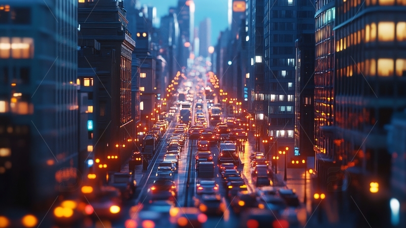 高清大图下载【趣麦麦图】繁华城市交通8