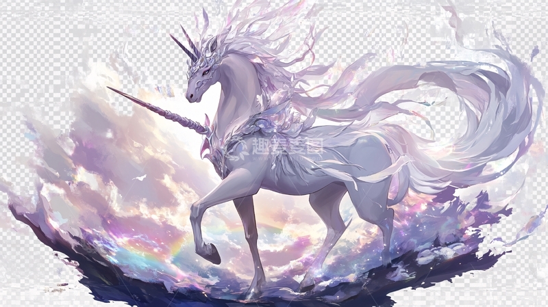 高清大图下载【趣麦麦图】白龙马素材