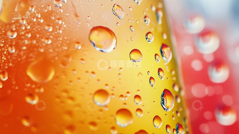 高清大图下载【趣麦麦图】啤酒水珠特写1