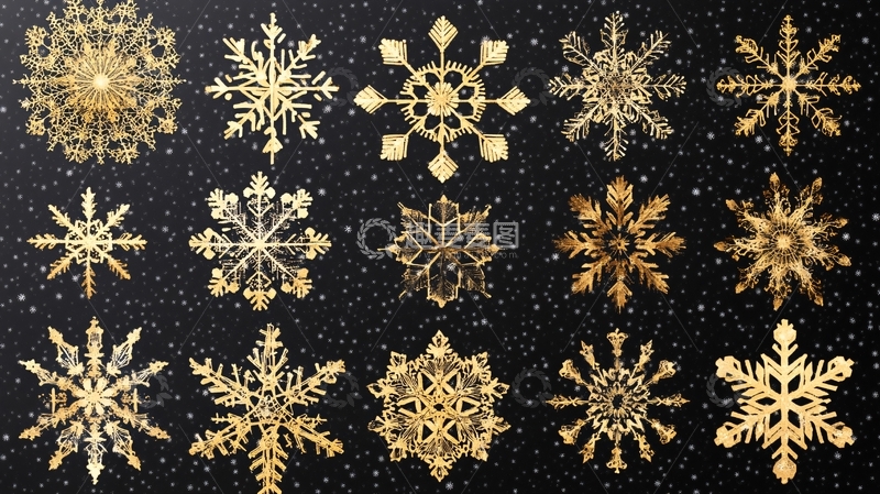 高清大图下载【趣麦麦图】炫彩雪花