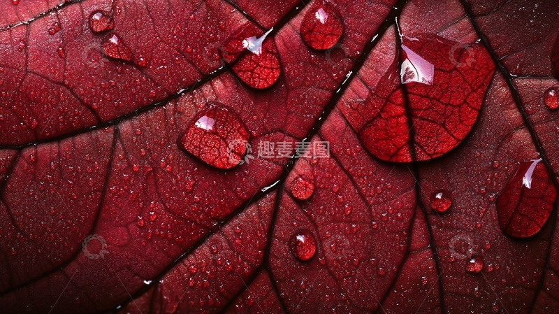 高清大图下载【趣麦麦图】红色树叶桌面3