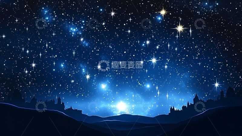 高清大图下载【趣麦麦图】星空银河透明背景