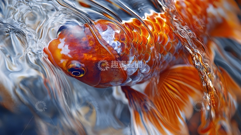 高清大图下载【趣麦麦图】意境锦鲤8