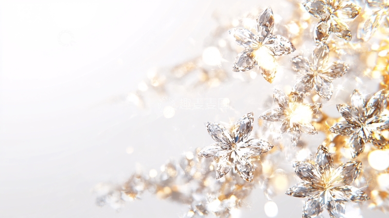 高清大图下载【趣麦麦图】简约金色雪花