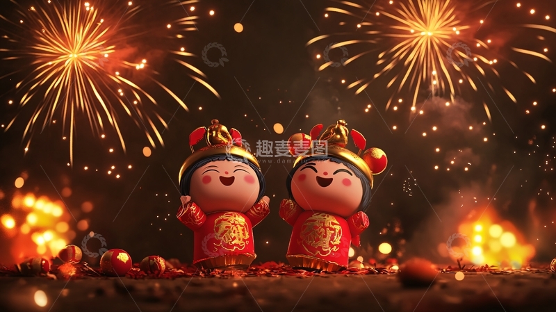 高清大图下载【趣麦麦图】-开心福娃