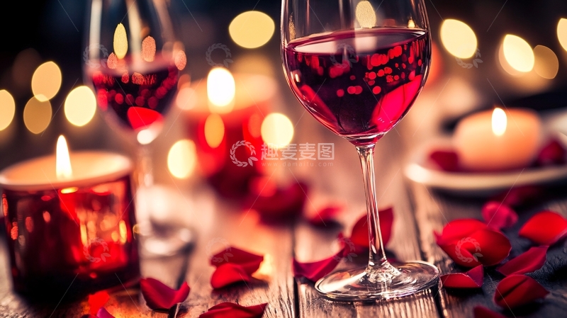 高清大图下载【趣麦麦图】葡萄酒与浪漫1