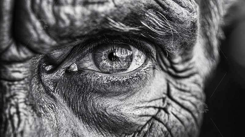 高清大图下载【趣麦麦图】倭黑猩猩的眼睛