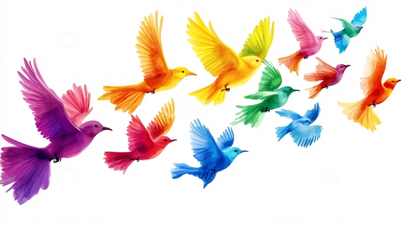 高清大图下载【趣麦麦图】鸟飞翔素材