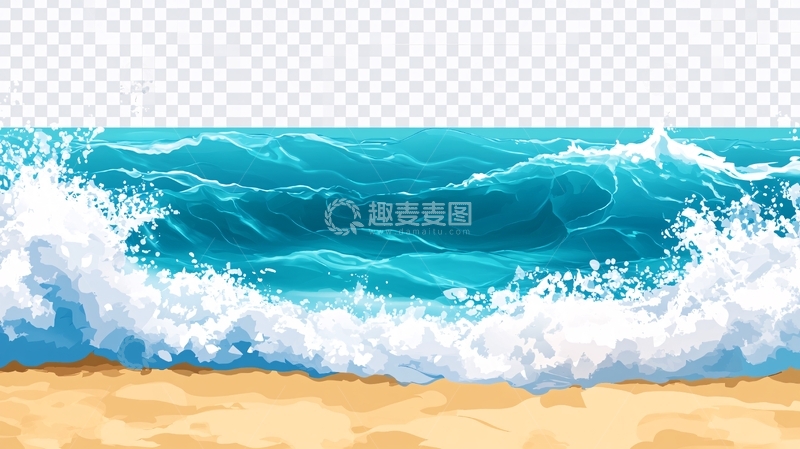 高清大图下载【趣麦麦图】波涛水形海涛水元素6