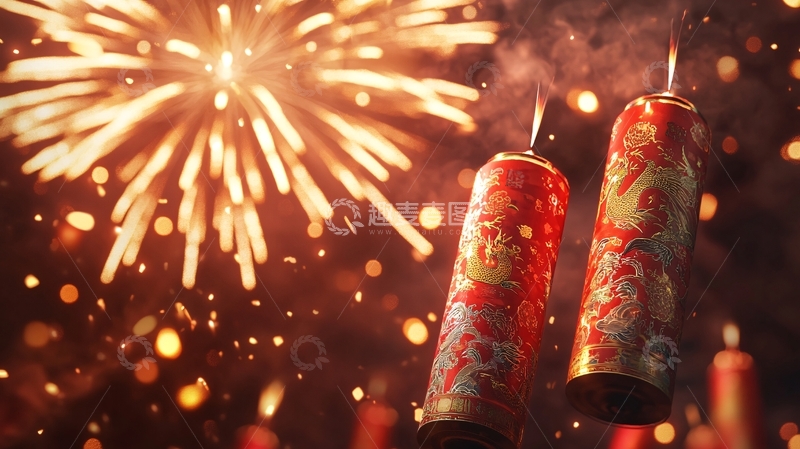 高清大图下载【趣麦麦图】过年礼炮1
