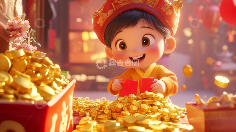 高清大图下载【趣麦麦图】恭喜发财头像