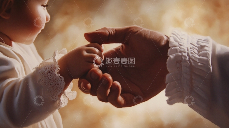 高清大图下载【趣麦麦图】大手牵小手