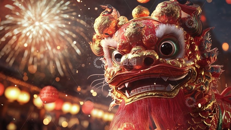 高清大图下载【趣麦麦图】舞龙舞狮壁纸6