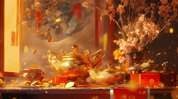 古代迎春纳财场景2