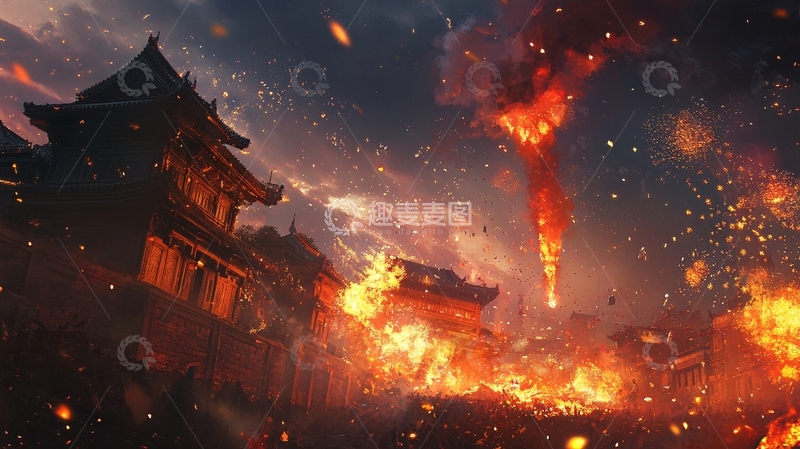 高清大图下载【趣麦麦图】古代战乱