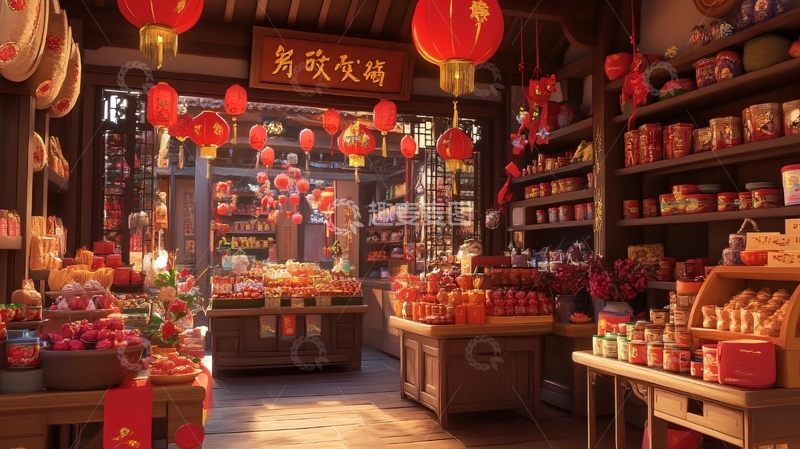 高清大图下载【趣麦麦图】南北货店场景