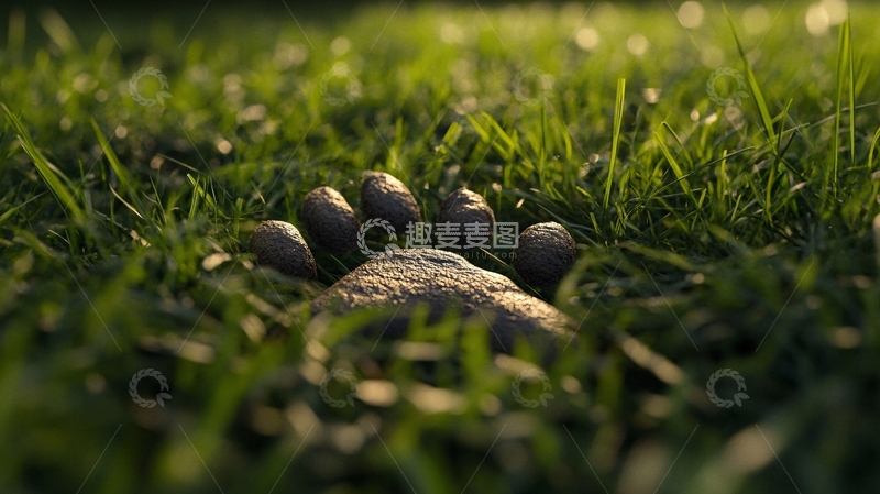 高清大图下载【趣麦麦图】草地石头特写