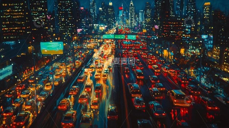 高清大图下载【趣麦麦图】车市车流7