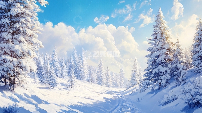 高清大图下载【趣麦麦图】高清大画幅冬天雪景8