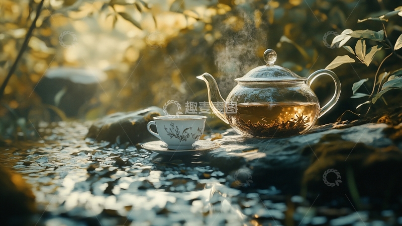 高清大图下载【趣麦麦图】逆光茶壶
