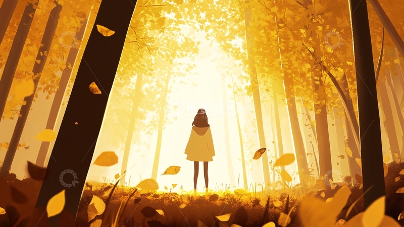 高清大图下载【趣麦麦图】秋天治愈插画17