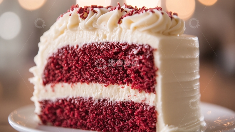 高清大图下载【趣麦麦图】乳酪红丝绒切块