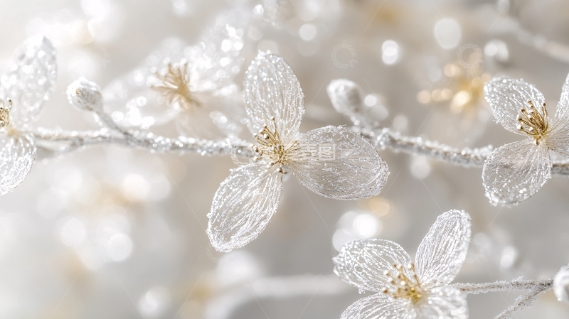 高清大图下载【趣麦麦图】晶莹剔透枝条