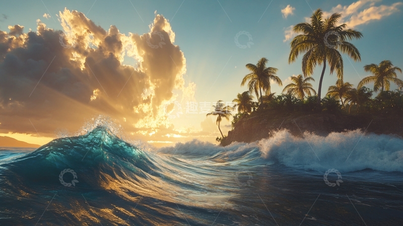 高清大图下载【趣麦麦图】乘风破浪立体效果4