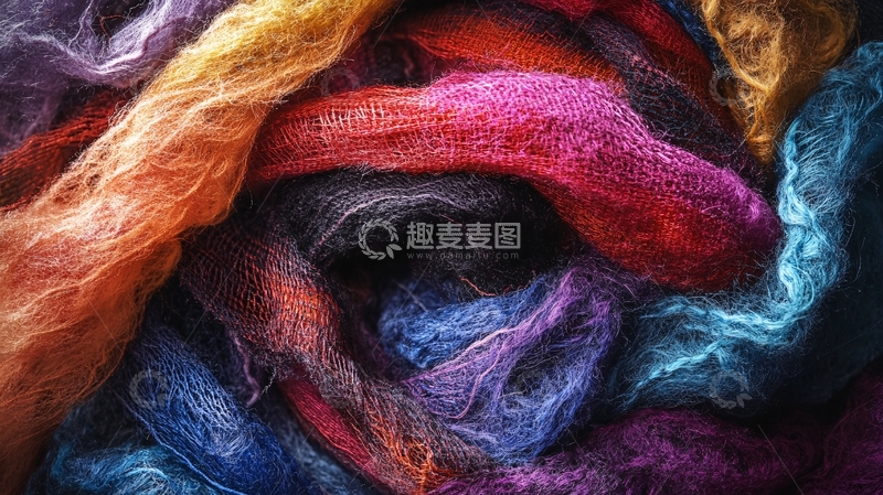 高清大图下载【趣麦麦图】彩纱背景