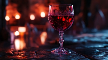 红酒杯暖色背景