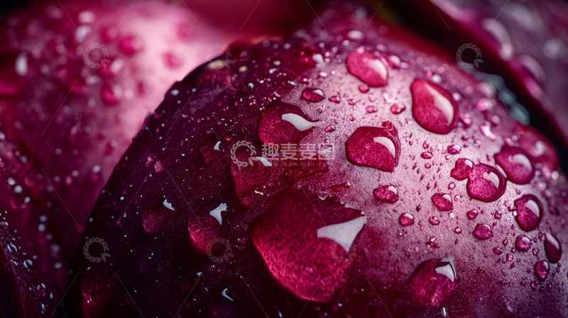高清大图下载【趣麦麦图】郁金香花瓣水珠3