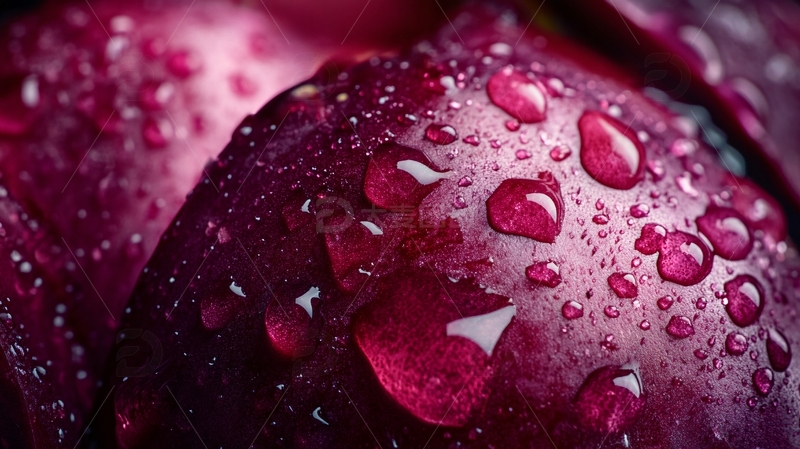 高清大图下载【趣麦麦图】郁金香花瓣水珠3