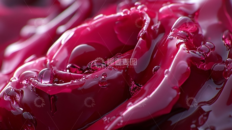 高清大图下载【趣麦麦图】牡丹花上的水珠