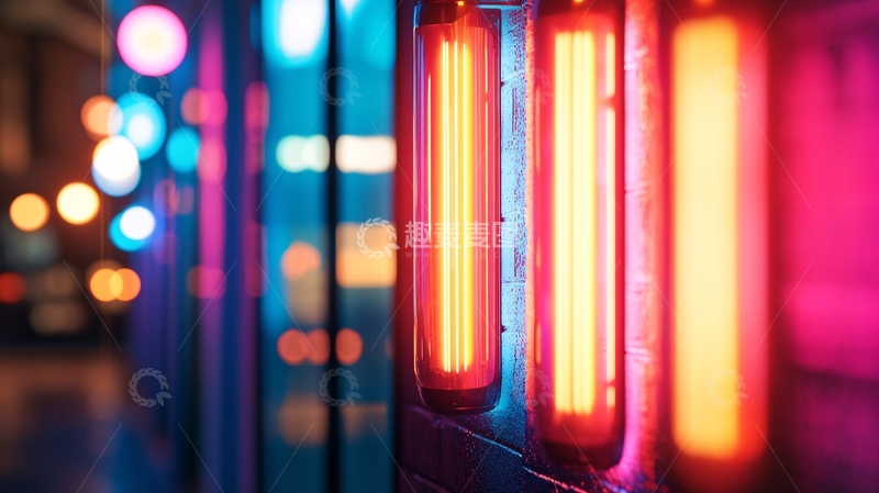 高清大图下载【趣麦麦图】特写霓虹灯1