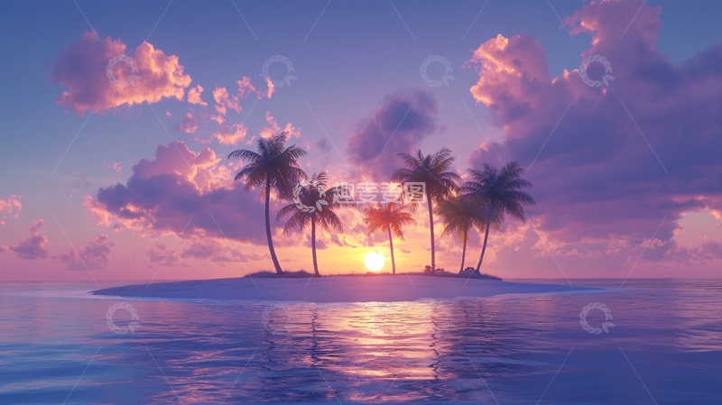 高清大图下载【趣麦麦图】海岛黄昏高清10