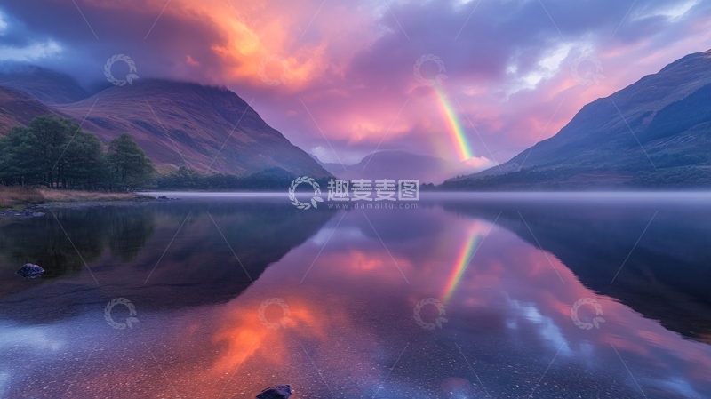 高清大图下载【趣麦麦图】彩虹倒影3