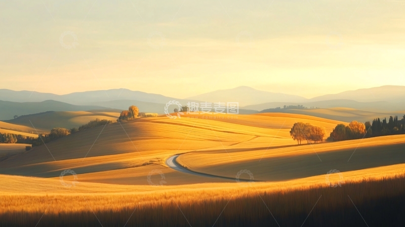 高清大图下载【趣麦麦图】超宽幅田园景色43