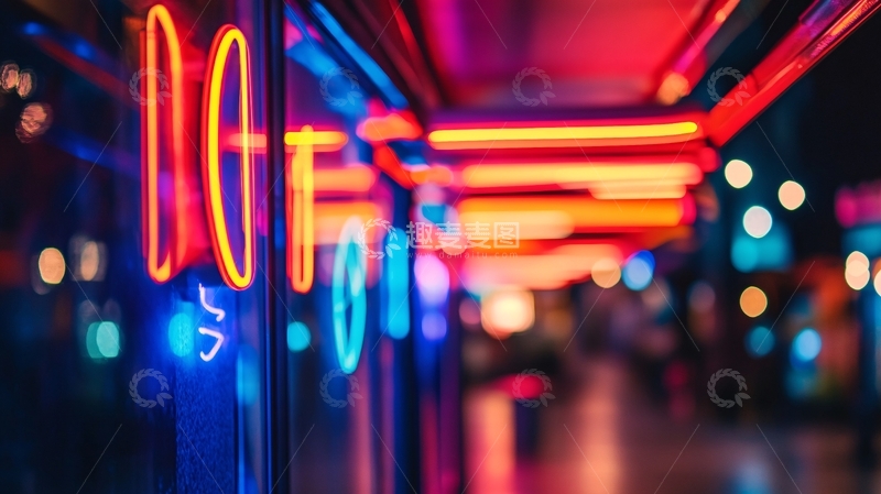 高清大图下载【趣麦麦图】特写霓虹灯