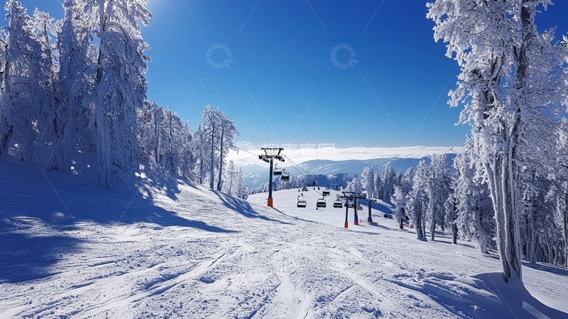 高清大图下载【趣麦麦图】滑雪场休息区