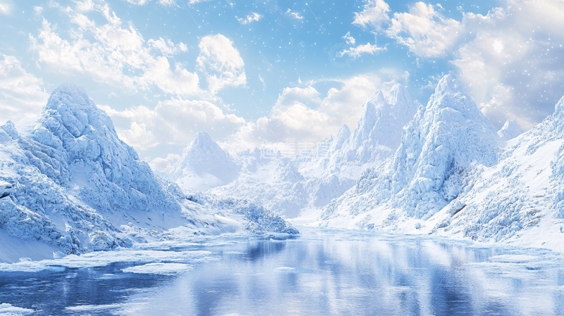 高清大图下载【趣麦麦图】雪山大场景4