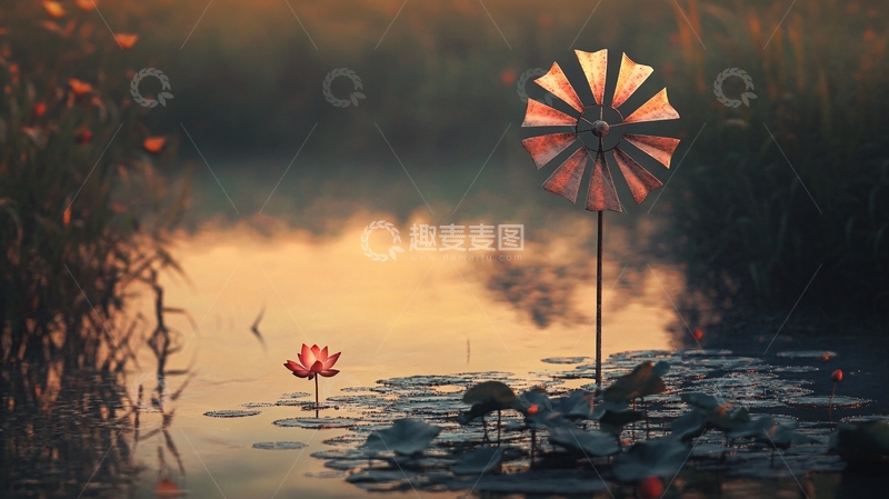 高清大图下载【趣麦麦图】荷意境图