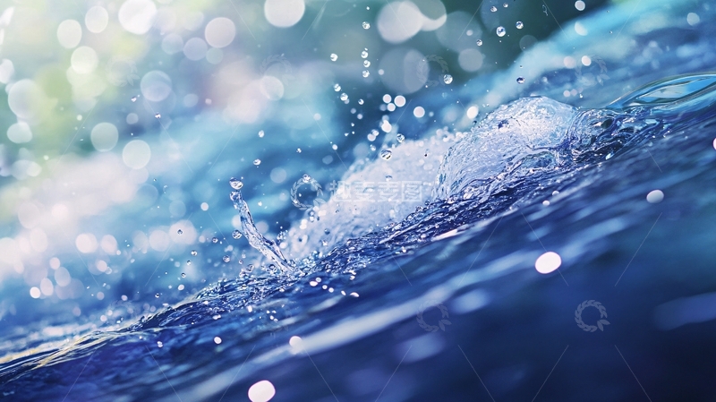 高清大图下载【趣麦麦图】溪流石上水滴落