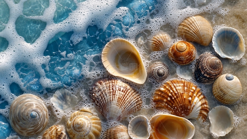 高清大图下载【趣麦麦图】温馨海洋贝壳