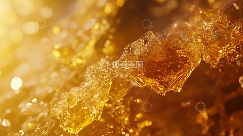 高清大图下载【趣麦麦图】金色动感线条流体熔浆2