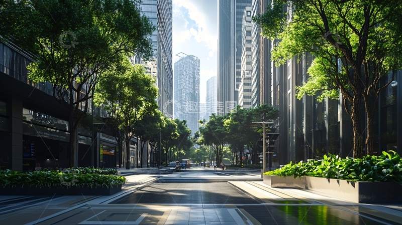 高清大图下载【趣麦麦图】金融街道路1