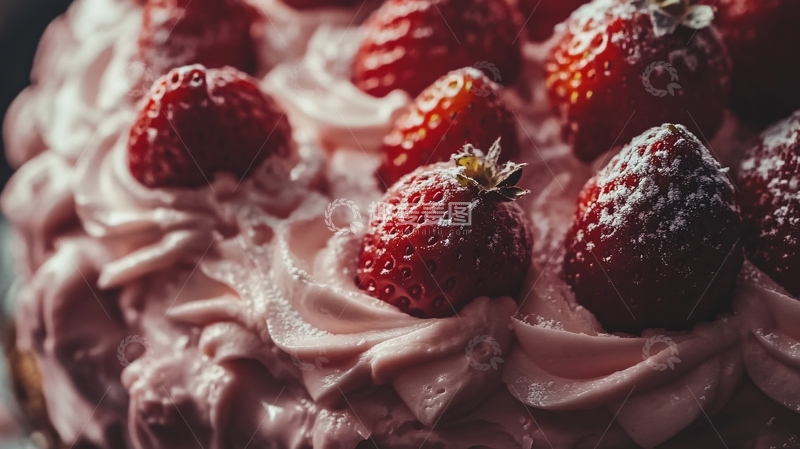 高清大图下载【趣麦麦图】树莓蛋糕一角