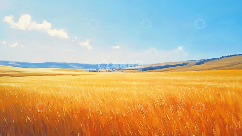 高清大图下载【趣麦麦图】金色的草原