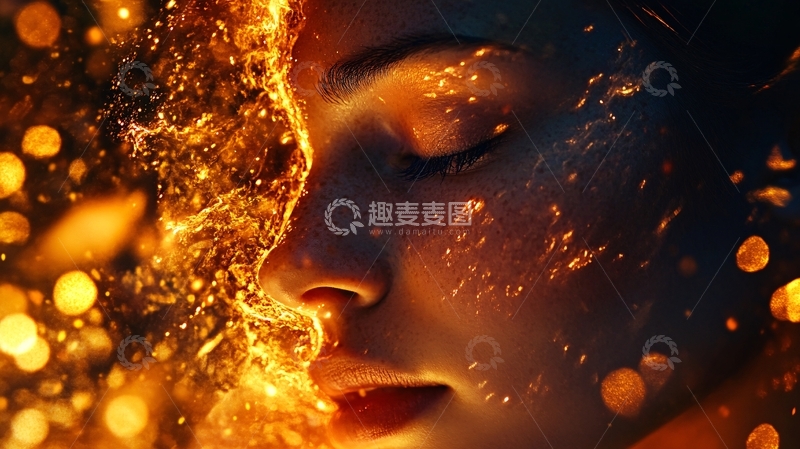 高清大图下载【趣麦麦图】光晕面部轮廓