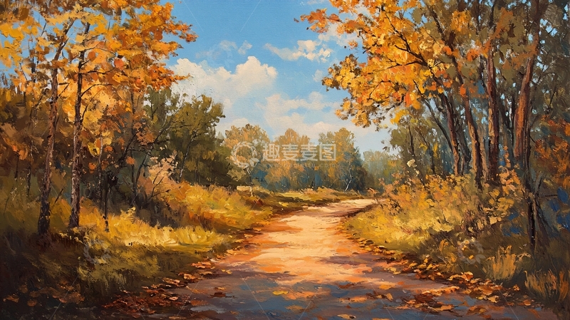 高清大图下载【趣麦麦图】秋天森林画唯美秋色33